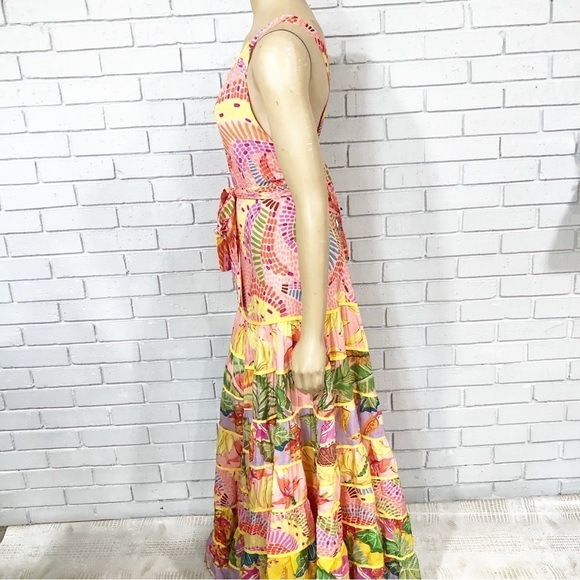 Farm Rio Women’s Mixed Prints Tiered Maxi Dress - Picture 3 of 15